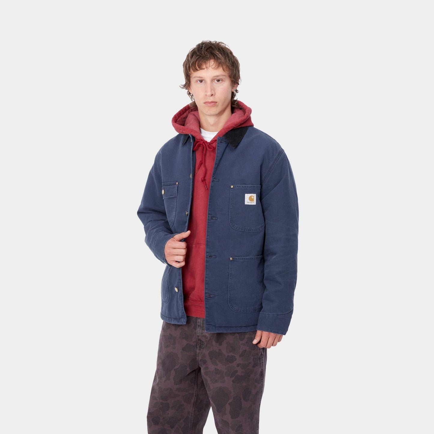 OG Chore Coat (Winter) | Air Force Blue / Black (aged canvas)