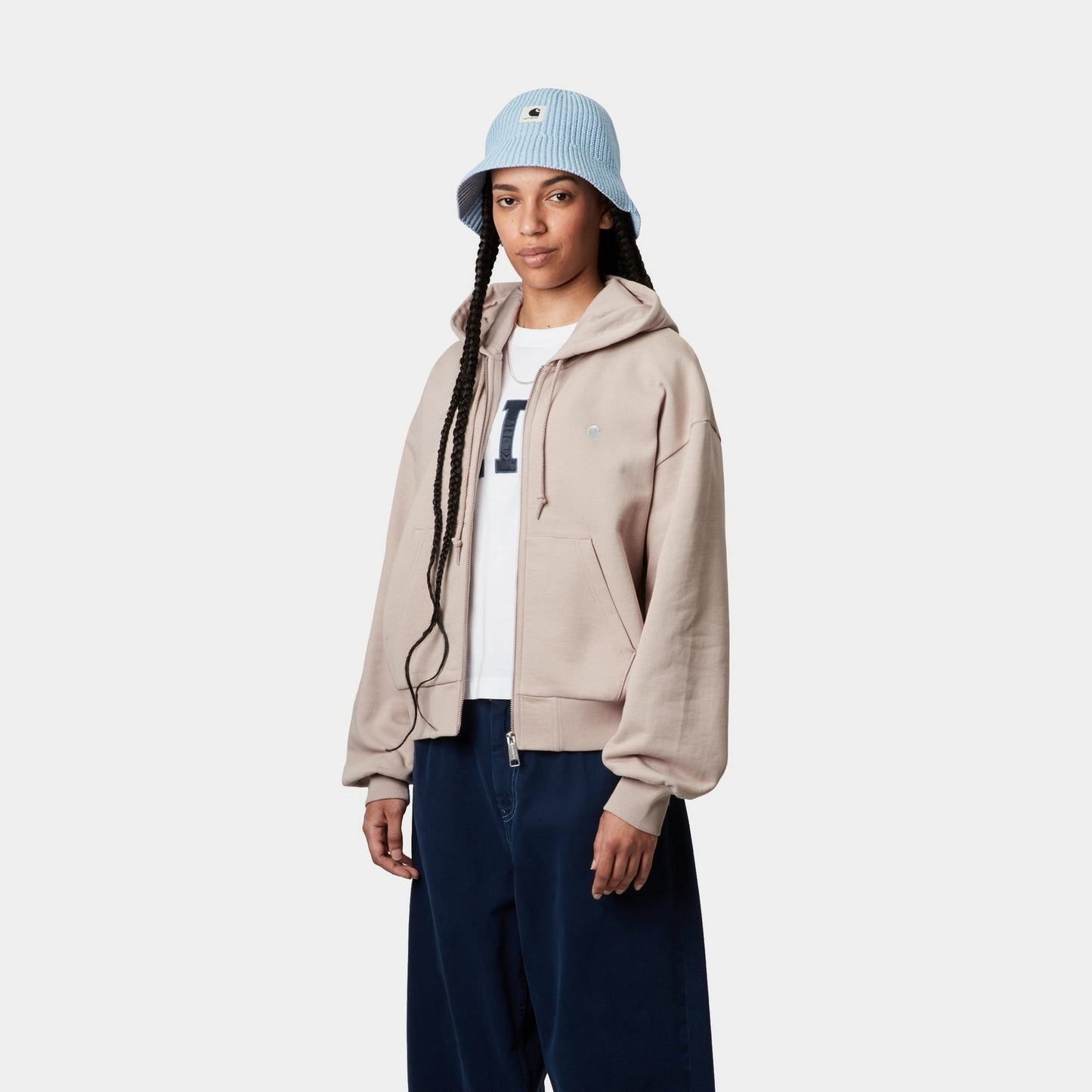 Women's Hooded Casey Jacket | Dusky Beige / Silver