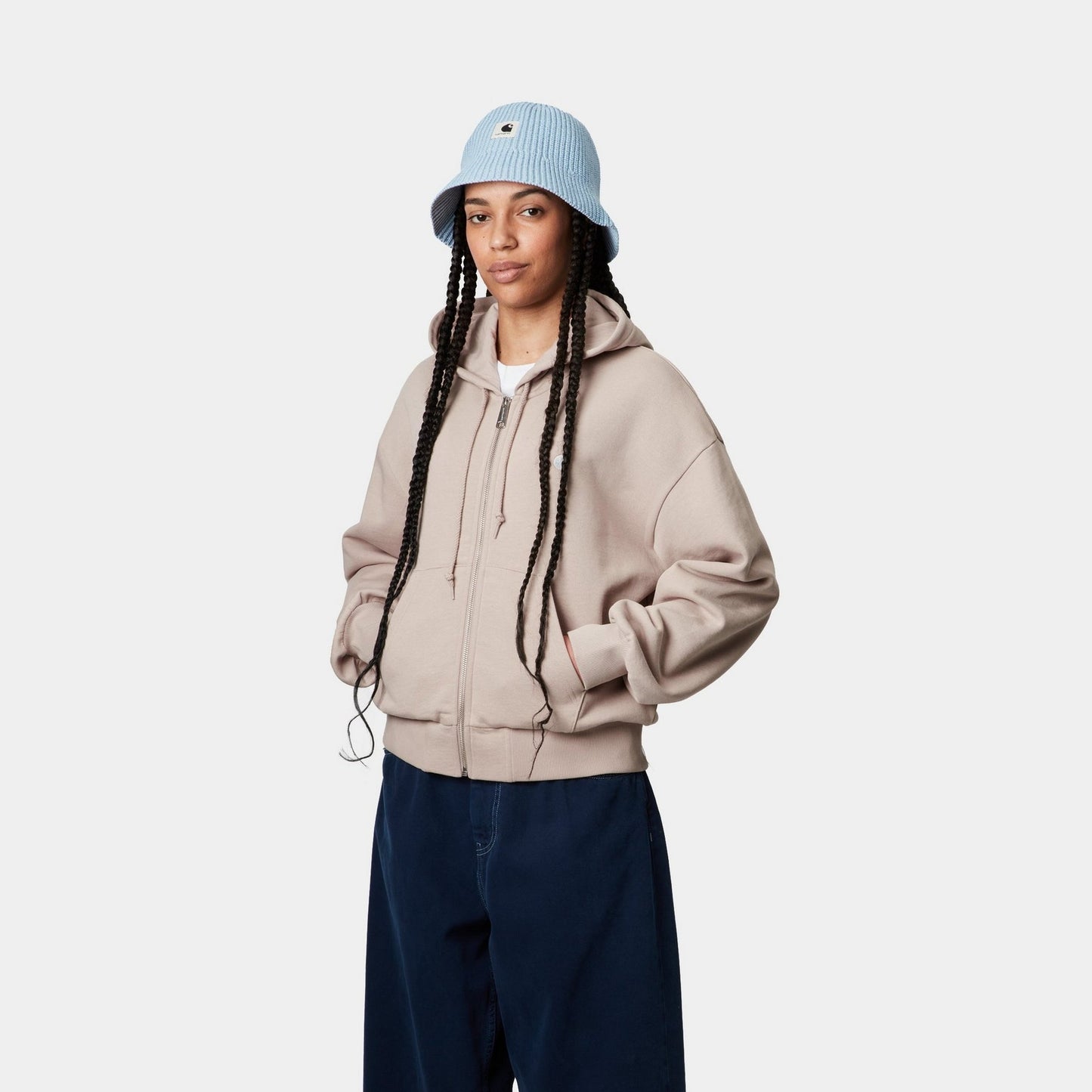 Women's Hooded Casey Jacket | Dusky Beige / Silver