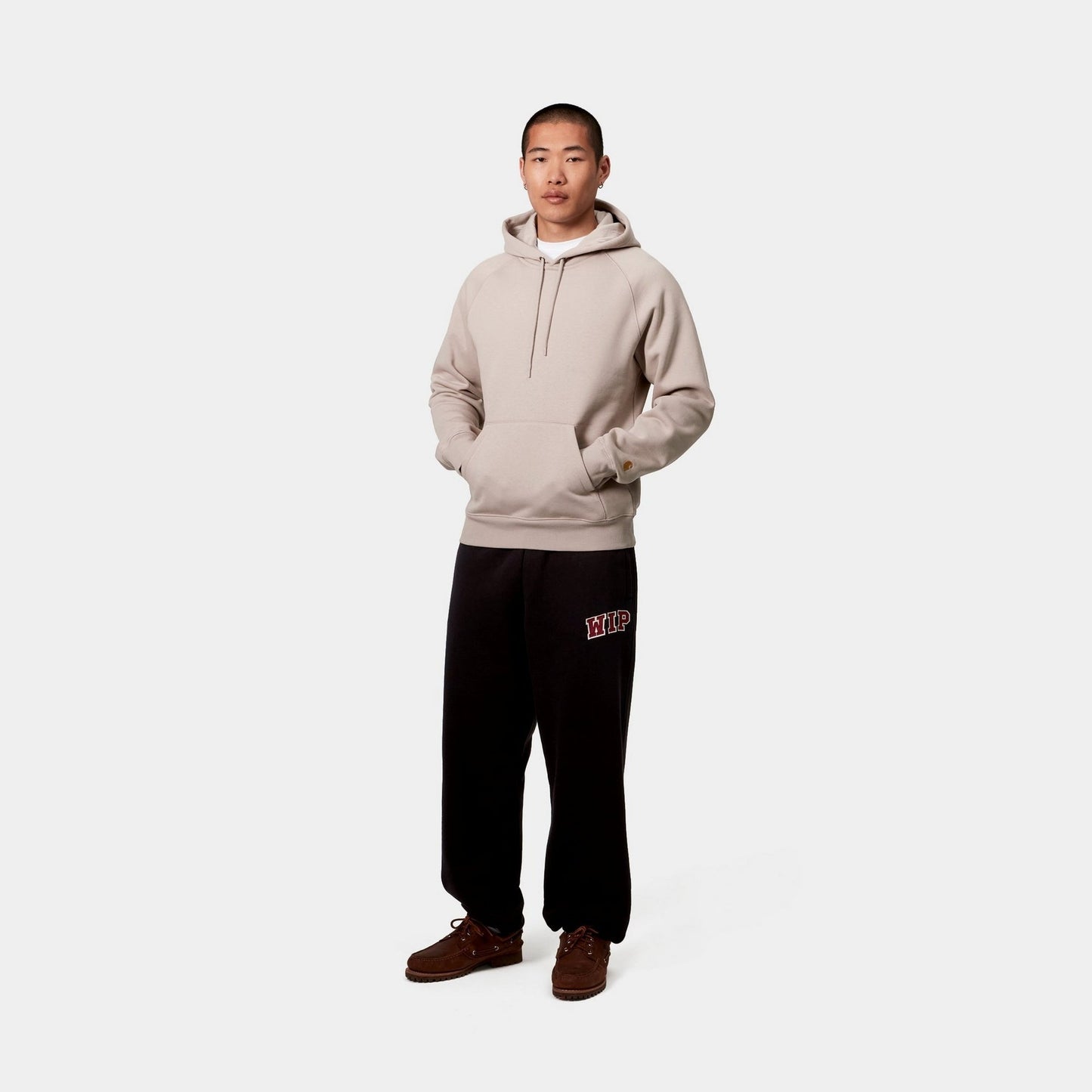 Hooded Chase Sweatshirt | Dusky Beige