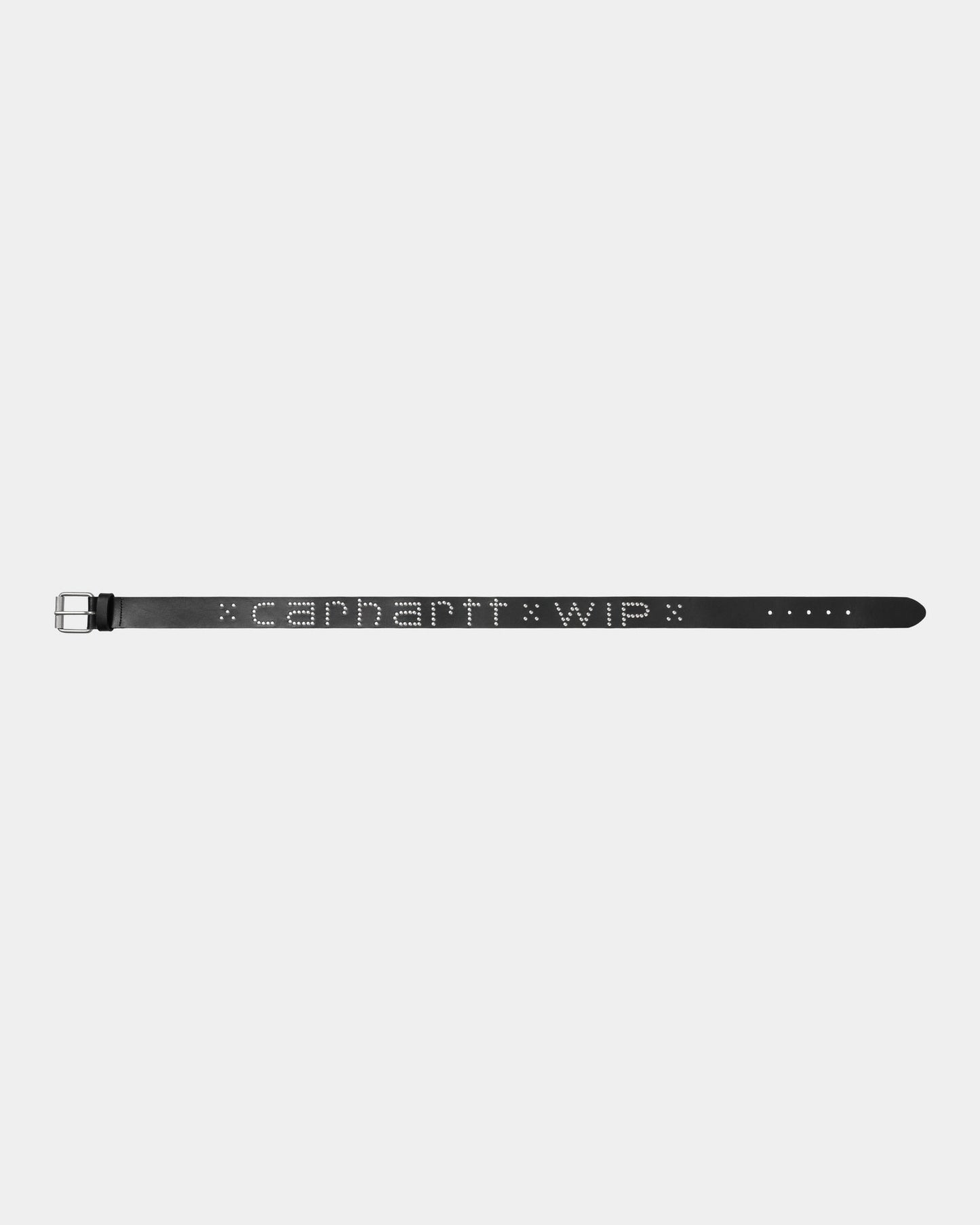 Script Studs Belt | Black / Silver