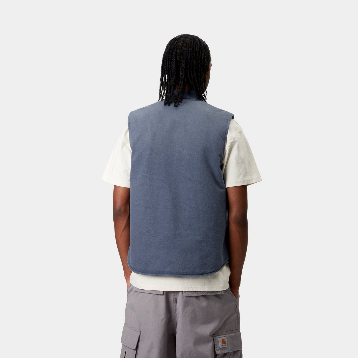Vest (Spring) - Stone Canvas | Dusky Blue