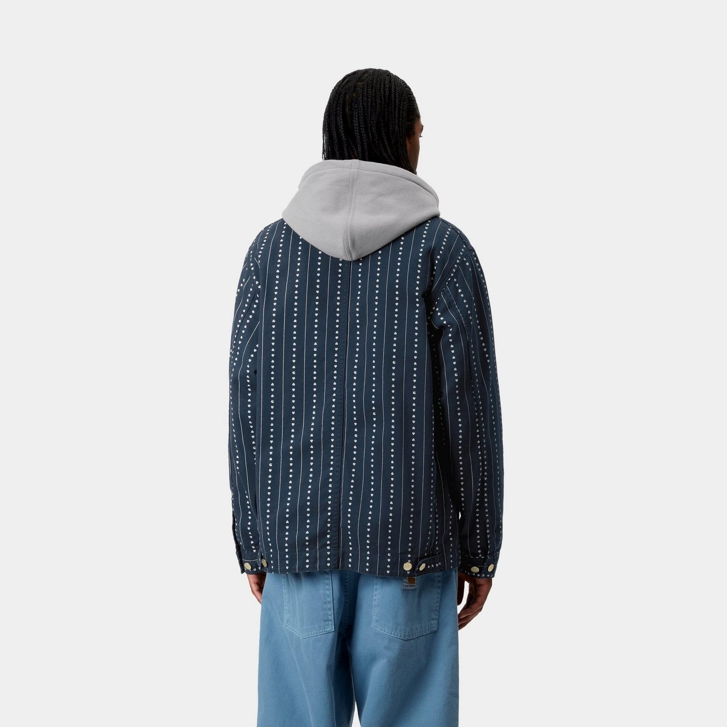 Drewe Chore Coat | Ink / Natural Heart C Pinstripe