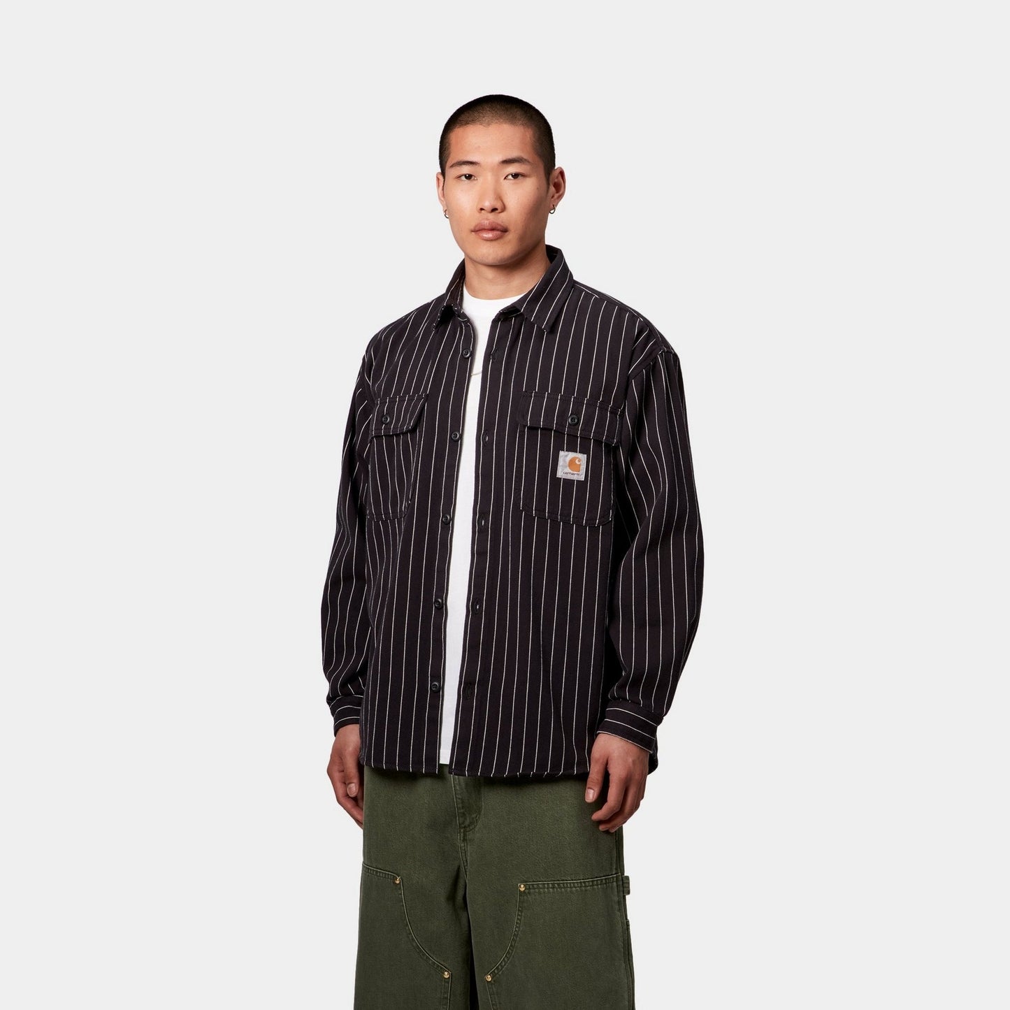 Hendry Shirt Jacket | Black / Wax Seaton Stripe