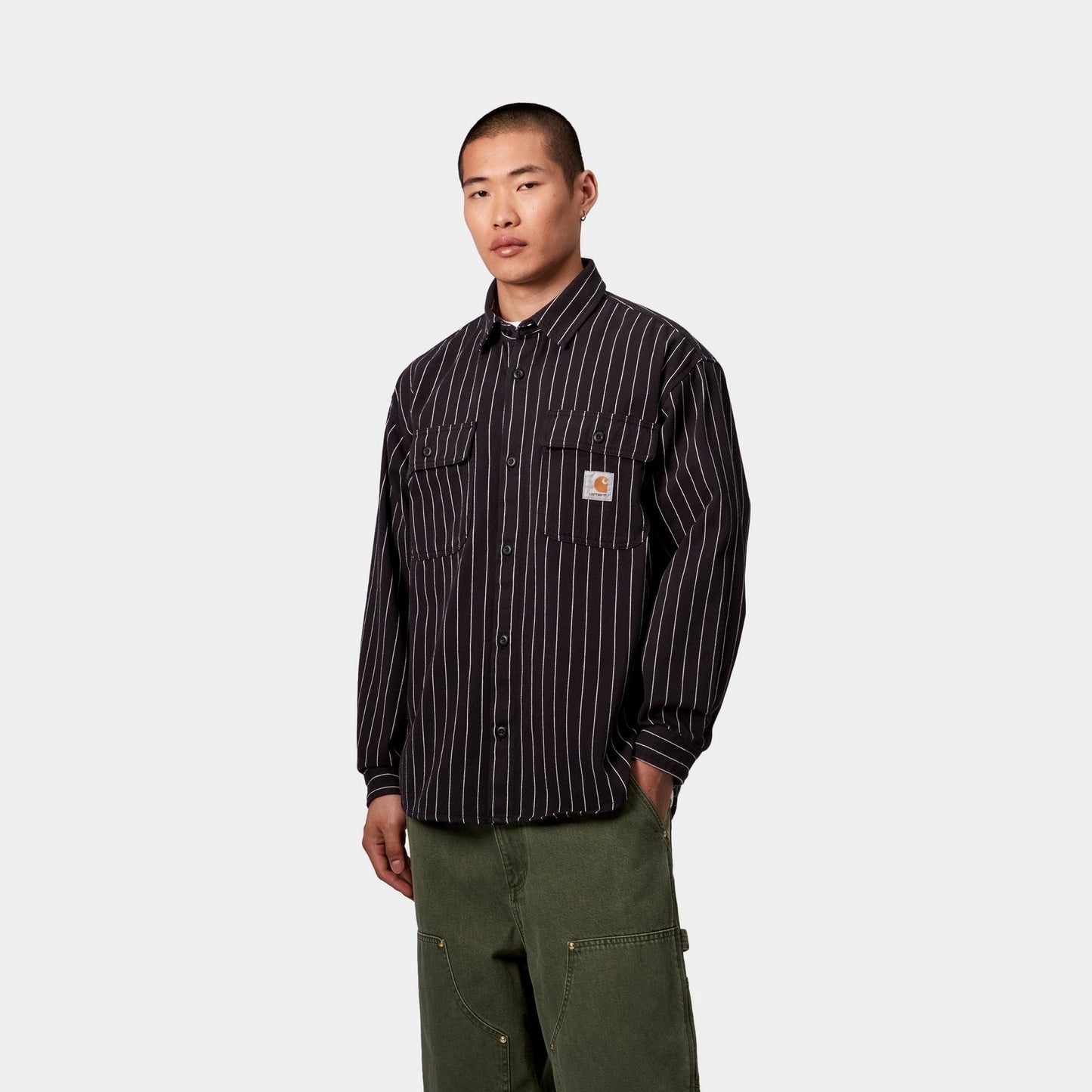 Hendry Shirt Jacket | Black / Wax Seaton Stripe