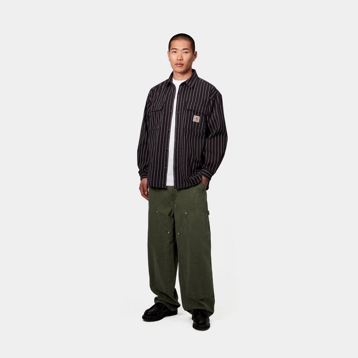 Hendry Shirt Jacket | Black / Wax Seaton Stripe