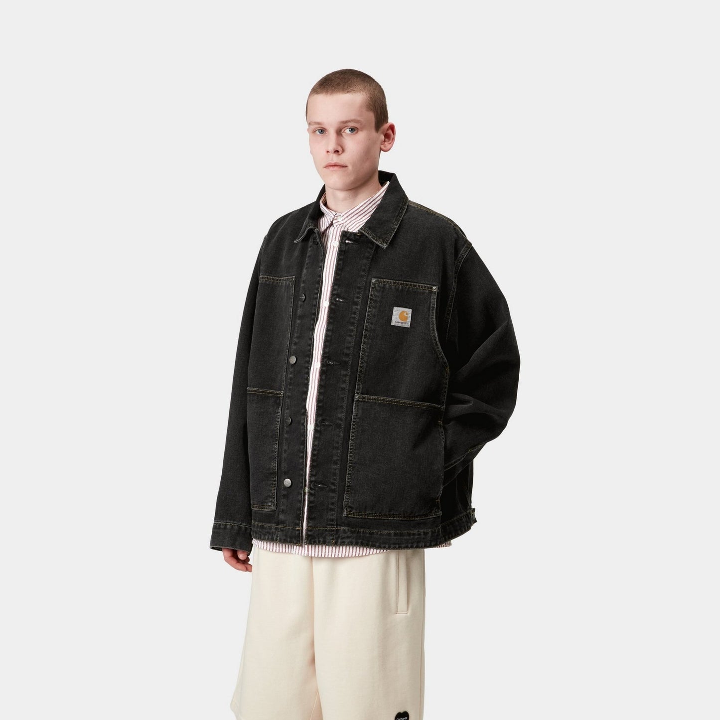 OG Double Front Jacket | Black (stone washed)