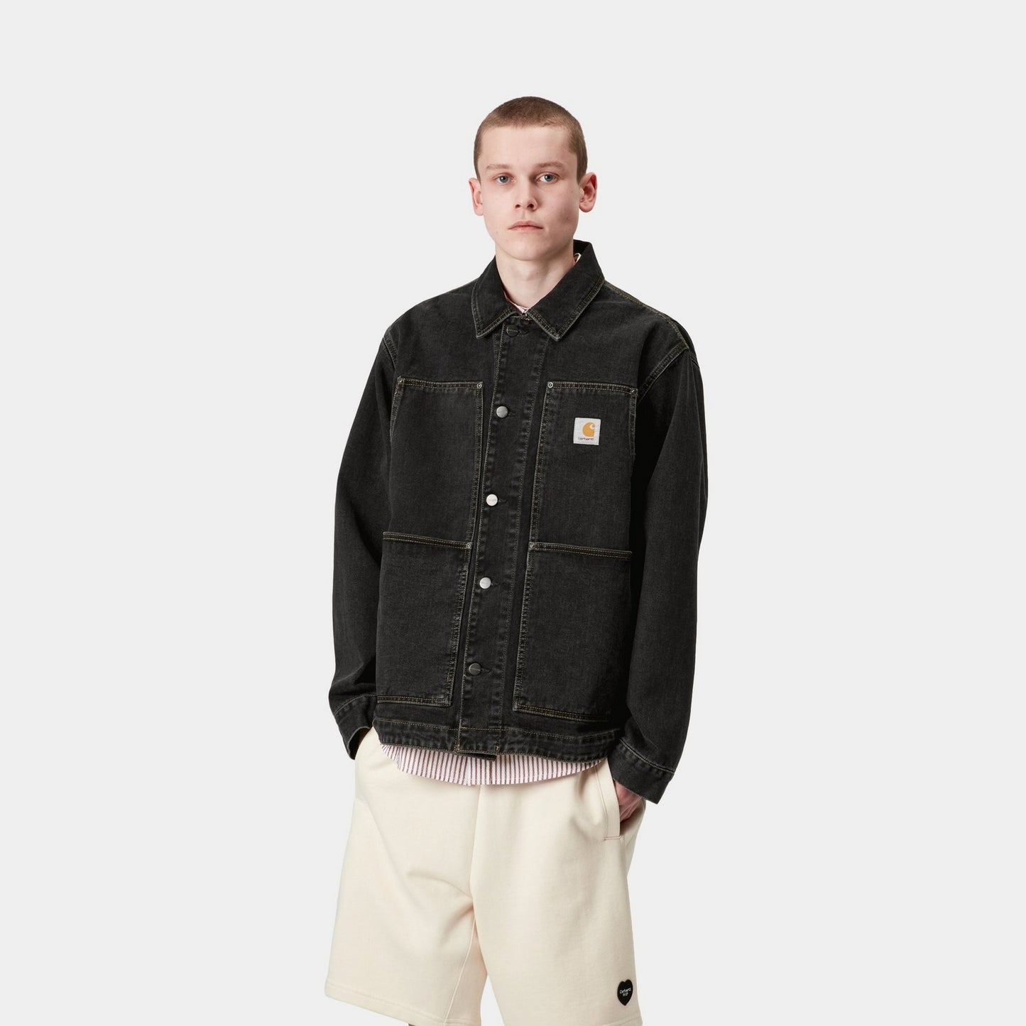 OG Double Front Jacket | Black (stone washed)