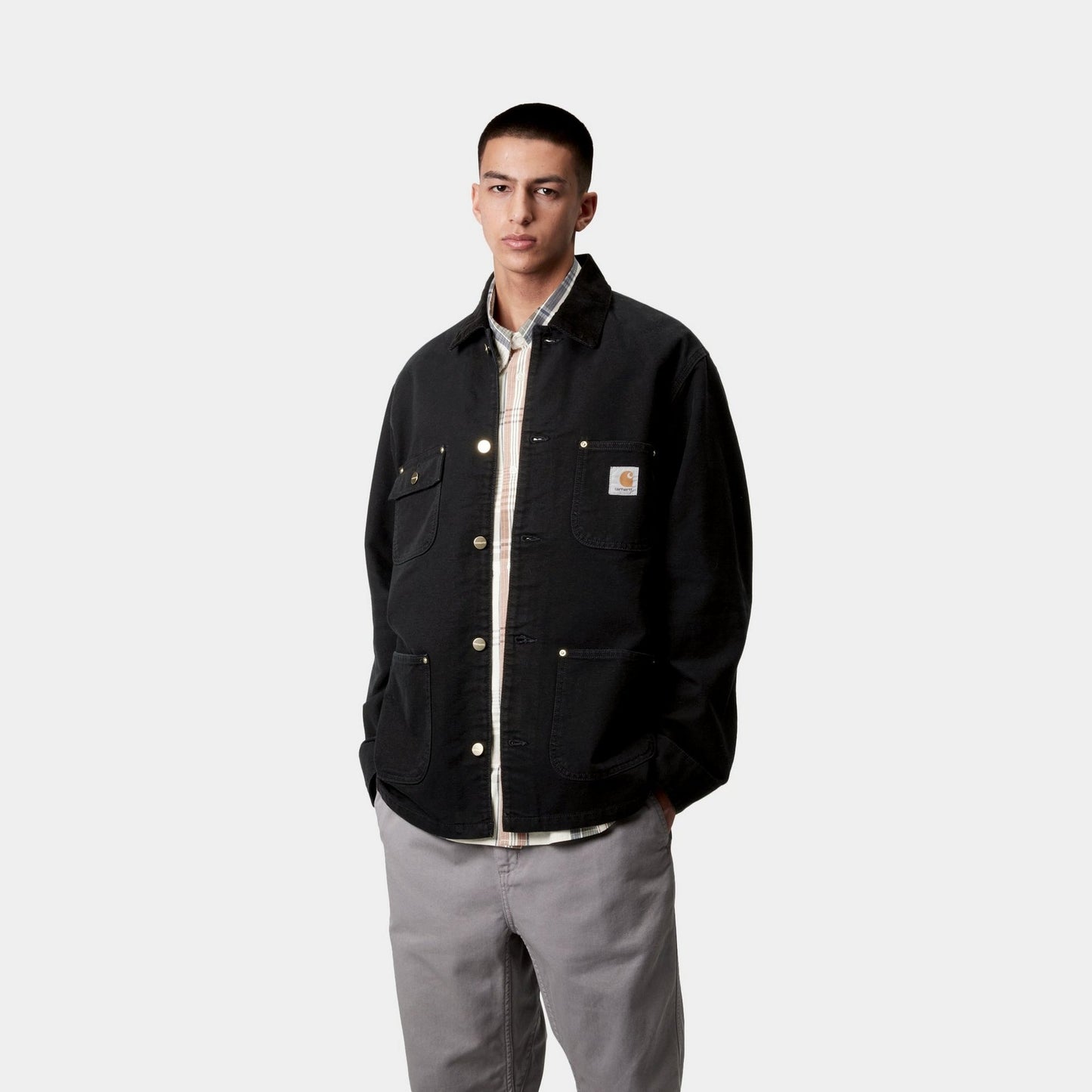 OG Chore Coat (Spring) | Black / Black (aged canvas)
