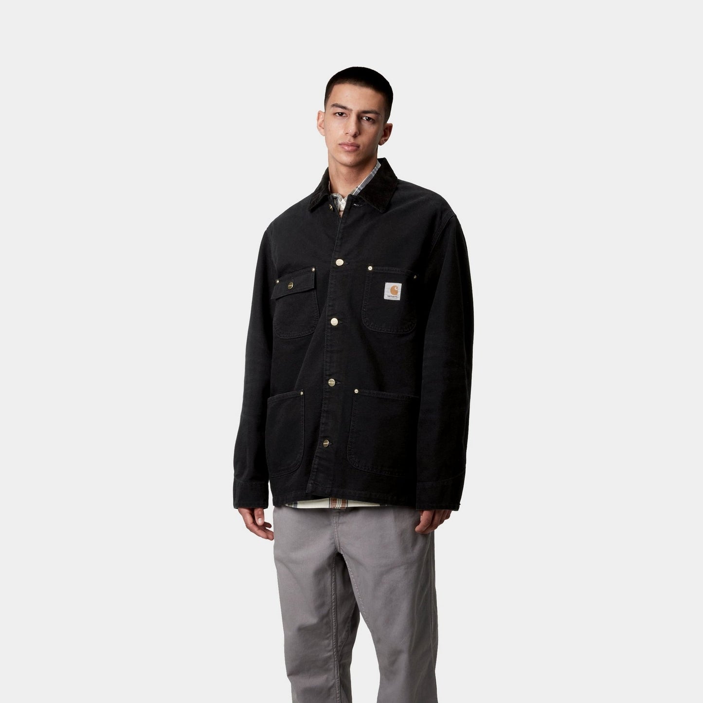 OG Chore Coat (Spring) | Black / Black (aged canvas)