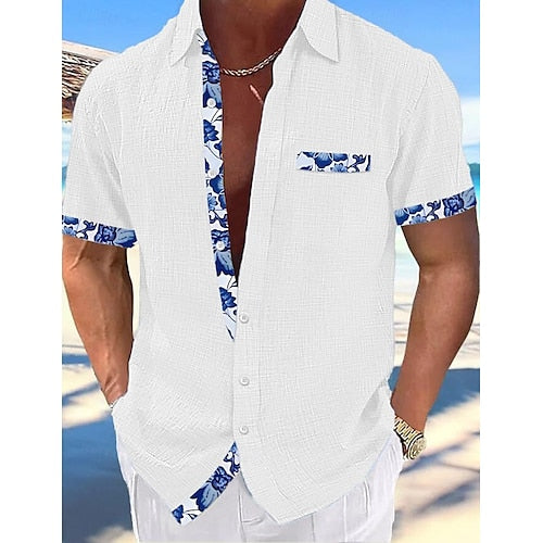 Men's Shorts Linen Shorts Summer Shorts Beach Shorts Drawstring Elastic Waist Multi Pocket Plain Knee Length Outdoor Beach Hawaiian Casual ArmyGreen Black Inelastic