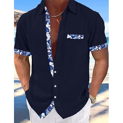 Men's Shorts Linen Shorts Summer Shorts Beach Shorts Drawstring Elastic Waist Multi Pocket Plain Knee Length Outdoor Beach Hawaiian Casual ArmyGreen Black Inelastic