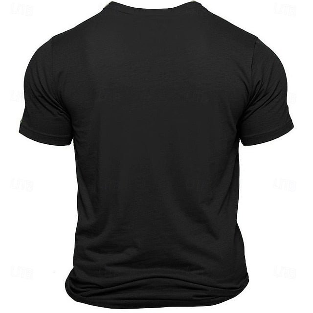 Buck Fiden Men's 100% Cotton Graphic T Shirt Sports Classic Shirt Short Sleeve Comfortable Tee Sports Outdoor Holiday Summer Fashion Designer Clothing