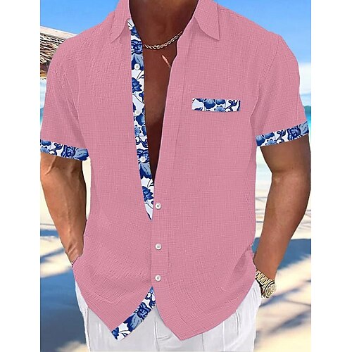 Men's Shorts Linen Shorts Summer Shorts Beach Shorts Drawstring Elastic Waist Multi Pocket Plain Knee Length Outdoor Beach Hawaiian Casual ArmyGreen Black Inelastic