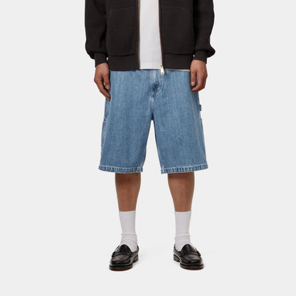 Nash Single Knee Long Short | Blue (stone washed)