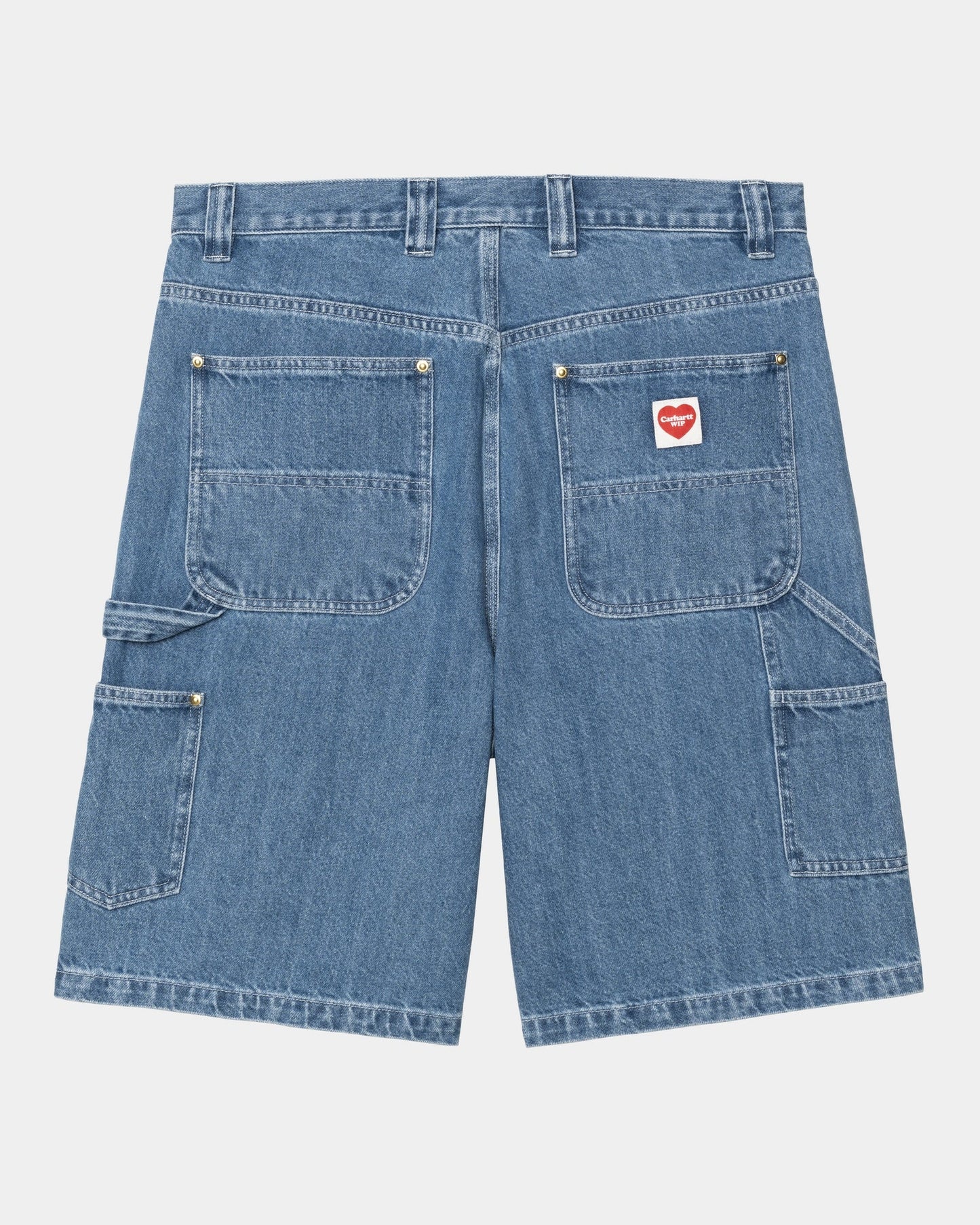 Nash Single Knee Long Short | Blue (stone washed)