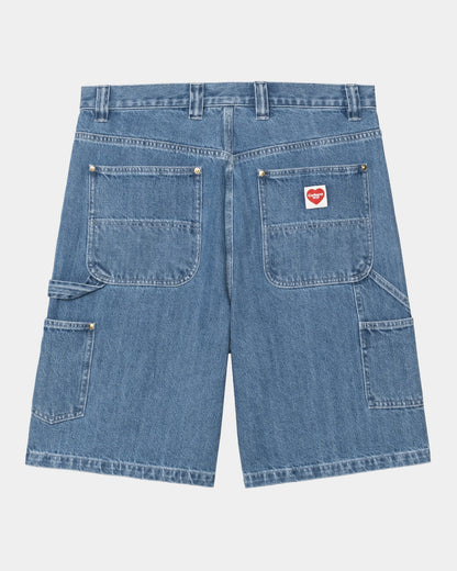Nash Single Knee Long Short | Blue (stone washed)