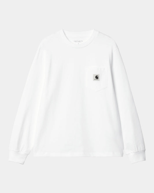 Women's Pocket Long Sleeve T-Shirt | White