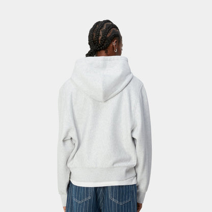 Women's Hooded American Script Jacket | Ash Heather