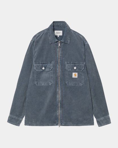 Reynold Corduroy Shirt Jacket | Dusky Blue (dusky washed)