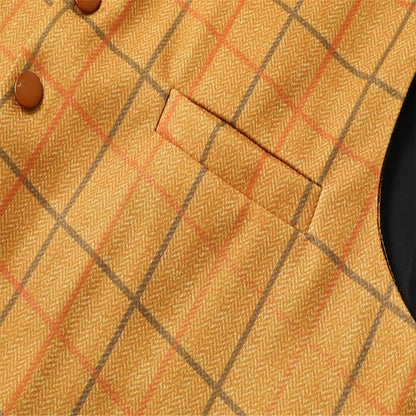 Men's Vest Waistcoat Daily Wear Going out Vintage Fashion Spring &  Fall Button Polyester Comfortable Plain Single Breasted Collarless Regular Fit Buff Light Grey Vest